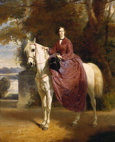 Charles Édouard Boutibonne, The Empress Eugénie on horseback, 1856 © The Royal Collection 
