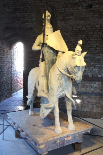 Equestrian statue of Mastino II della Scala (before 1351) Civic Museum of Castelvecchio Verona - Italy