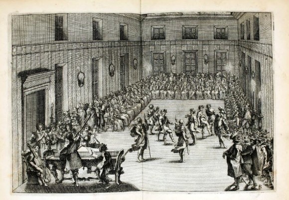 Andrea Sacchi, Balletto di Ninfe e Pastori in casa Falconieri, in BENTIVOGLIO, 1635. Incisione di Fançois Collignon 