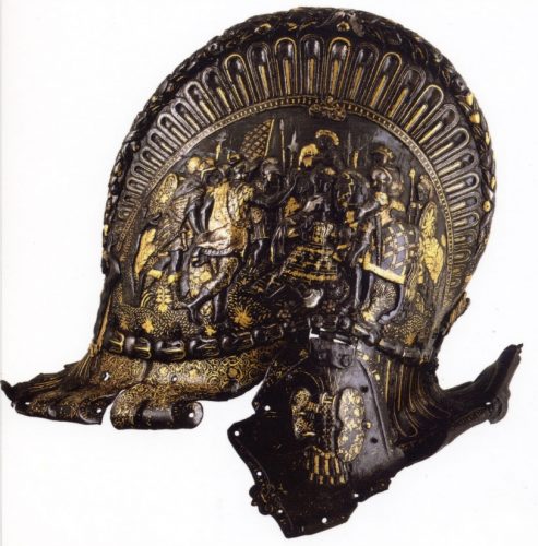 Burgonet, depicting the Roman emperor Trajan Capodimonte Museum, Naples